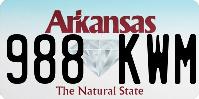 AR license plate 988KWM