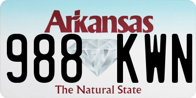 AR license plate 988KWN