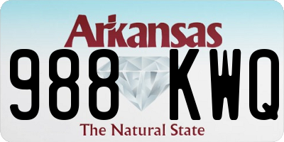 AR license plate 988KWQ