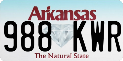 AR license plate 988KWR