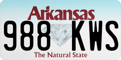 AR license plate 988KWS