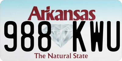 AR license plate 988KWU