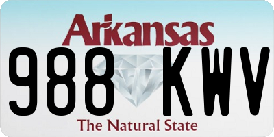 AR license plate 988KWV