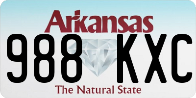 AR license plate 988KXC
