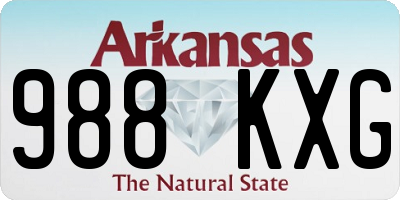 AR license plate 988KXG