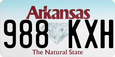 AR license plate 988KXH