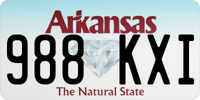 AR license plate 988KXI