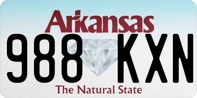 AR license plate 988KXN