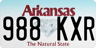 AR license plate 988KXR