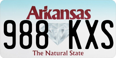 AR license plate 988KXS