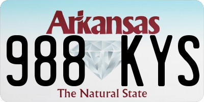 AR license plate 988KYS