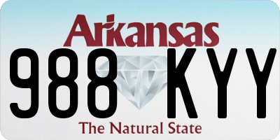 AR license plate 988KYY