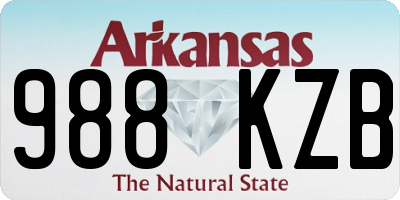 AR license plate 988KZB