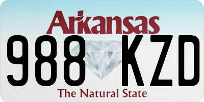 AR license plate 988KZD