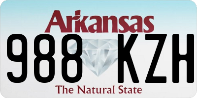 AR license plate 988KZH
