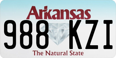 AR license plate 988KZI