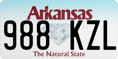 AR license plate 988KZL