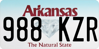AR license plate 988KZR