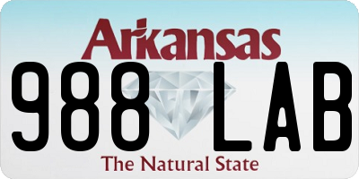 AR license plate 988LAB