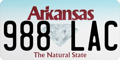 AR license plate 988LAC