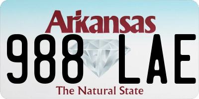 AR license plate 988LAE