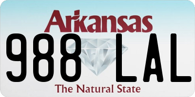AR license plate 988LAL