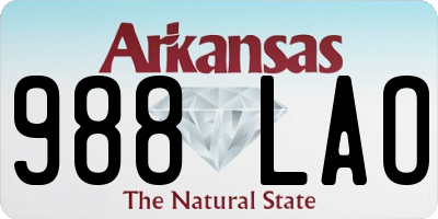 AR license plate 988LAO