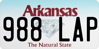 AR license plate 988LAP