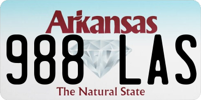 AR license plate 988LAS