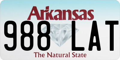 AR license plate 988LAT