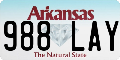 AR license plate 988LAY