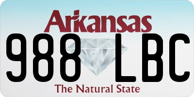 AR license plate 988LBC