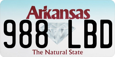 AR license plate 988LBD