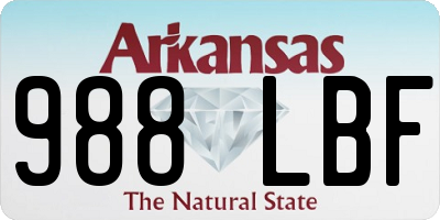 AR license plate 988LBF