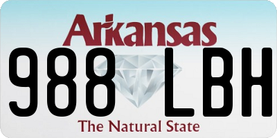 AR license plate 988LBH