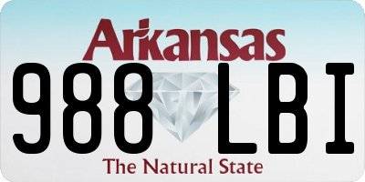 AR license plate 988LBI