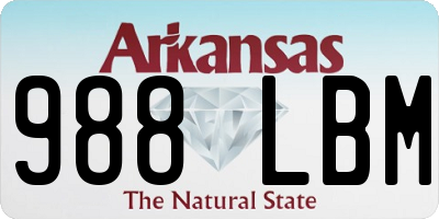 AR license plate 988LBM