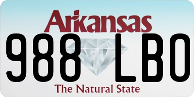 AR license plate 988LBO