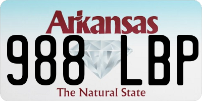 AR license plate 988LBP