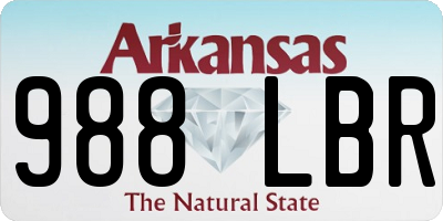 AR license plate 988LBR