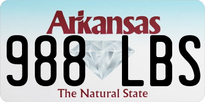 AR license plate 988LBS