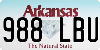 AR license plate 988LBU