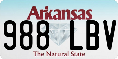 AR license plate 988LBV