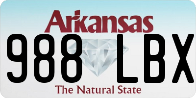 AR license plate 988LBX