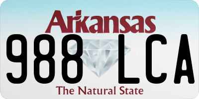 AR license plate 988LCA