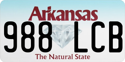 AR license plate 988LCB