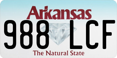 AR license plate 988LCF