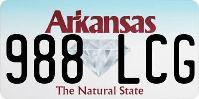 AR license plate 988LCG