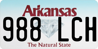AR license plate 988LCH