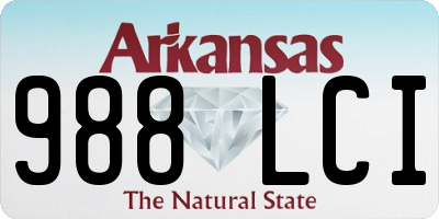 AR license plate 988LCI